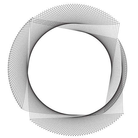 Geometric Circular abstract motif, icon, symbol. Radial, radiating design element vector - stock vector illustration, clip-art graphicsのイラスト素材