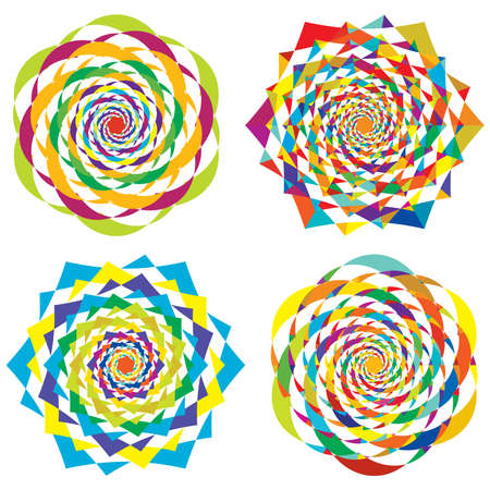 Geometric, abstract visual art shape, design element - stock vector illustration, clip-art graphicsのイラスト素材