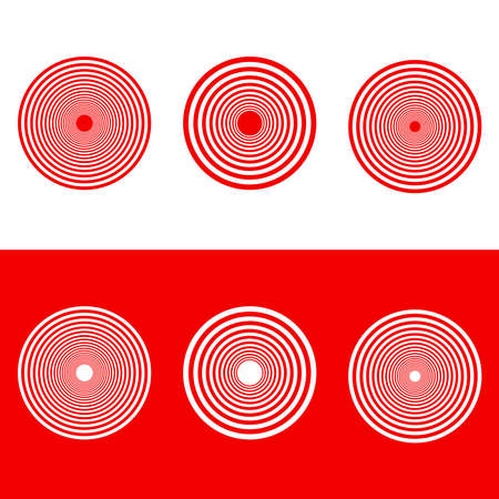 Concentric circles, target mark, crosshair flat icon, symbol - stock vector illustration, clip-art graphicsのイラスト素材