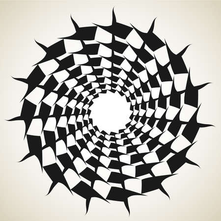 Abstract spiral, swirl, twirl mandala, motif icon - stock vector illustration, clip-art graphicsのイラスト素材