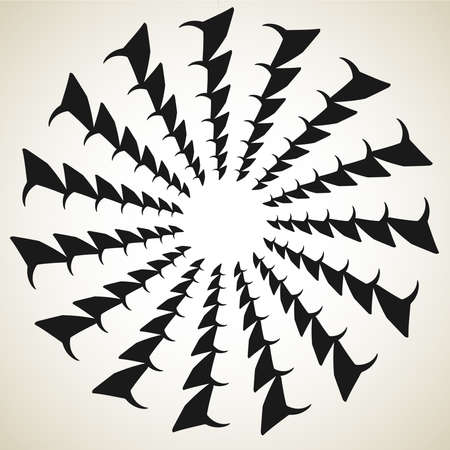 Abstract spiral, swirl, twirl mandala, motif icon - stock vector illustration, clip-art graphicsのイラスト素材