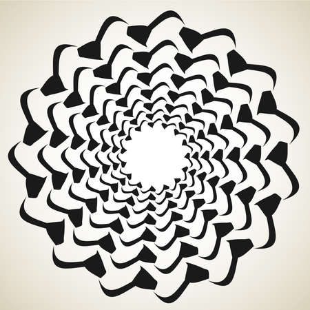 Abstract spiral, swirl, twirl mandala, motif icon - stock vector illustration, clip-art graphicsのイラスト素材