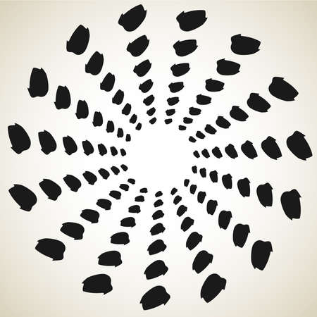 Abstract spiral, swirl, twirl mandala, motif icon - stock vector illustration, clip-art graphicsのイラスト素材