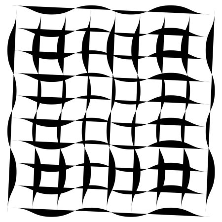 Irregular grid, mesh with random lines. Squares lattice, grating, trellis and plexus pattern - stock vector illustration, clip-art graphicsのイラスト素材