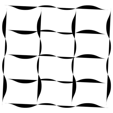 Irregular grid, mesh with random lines. Squares lattice, grating, trellis and plexus pattern - stock vector illustration, clip-art graphicsのイラスト素材
