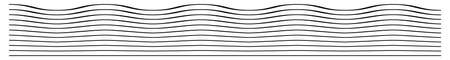 Wavy waving zigzag crisscross line stripe element (wide) - stock vector illustration, clip-art...