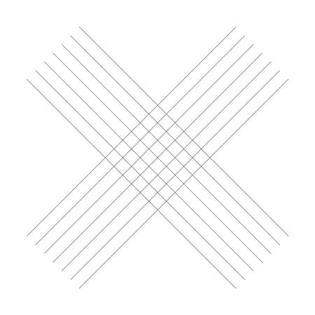 Geometric weave element with intersecting lines, stripes. Abstract lattice, grate, trellis and plexus illustration - stock vector illustration, clip-art graphicsのイラスト素材