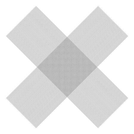 Geometric weave element with intersecting lines, stripes. Abstract lattice, grate, trellis and plexus illustration - stock vector illustration, clip-art graphicsのイラスト素材