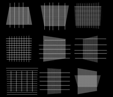 Irregular, random intersecting lines abstract grid, mesh, grate and trellis pattern, texture. Geometric vector artwork - stock vector illustration, clip-art graphicsのイラスト素材