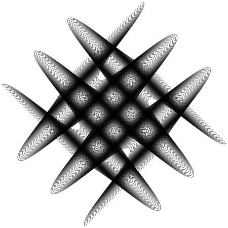 Geometric weave element with intersecting lines, stripes. Abstract lattice, grate, trellis and plexus illustration - stock vector illustration, clip-art graphicsのイラスト素材