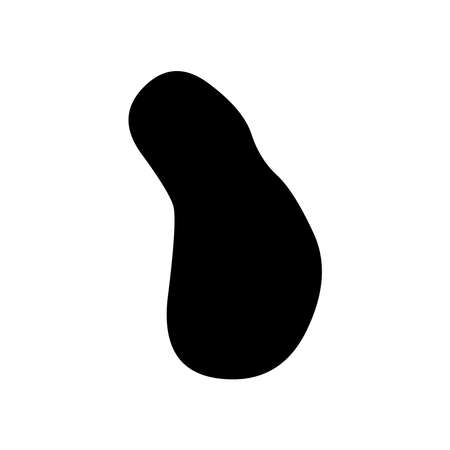 Random blotch, inkblot. Organic blob, blot. Speck shape.Splat, fleck graphic. Drop of liquid, fluid. Pebble, stone silhouette.Ink stain, mottle spot irregular shape. Basic simple rounded smooth form - stock vector illustration, clip-art graphicsのイラスト素材