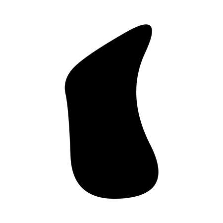 Random blotch, inkblot. Organic blob, blot. Speck shape.Splat, fleck graphic. Drop of liquid, fluid. Pebble, stone silhouette.Ink stain, mottle spot irregular shape. Basic simple rounded smooth form - stock vector illustration, clip-art graphicsのイラスト素材