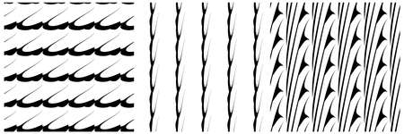 Set of 3 seamless pattern, texture vector - stock vector illustration, clip-art graphics