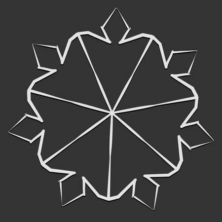 Abstract circular, radial geometric vector element, icon, illustration. Motif mandala design - stock vector illustration, clip-art graphicsのイラスト素材