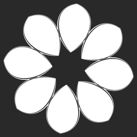 Radiating mandala. Circular geometric motif icon shape - stock vector illustration, clip-art graphicsのイラスト素材