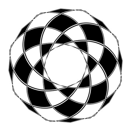 Radiating mandala. Circular geometric motif icon shape - stock vector illustration, clip-art graphicsのイラスト素材