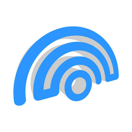 Wireless, cordless signal, internet, wifi shape icon, symbol - stock vector illustration, clip-art graphicsのイラスト素材