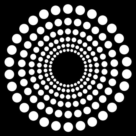 Circles, dots, halftone abstract circular design element vector - stock vector illustration, clip-art graphicsのイラスト素材