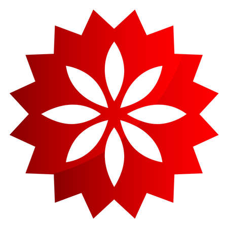 Lotus flower, petals natural, eco, ecology and nature symbol icon - stock vector illustration, clip-art graphicsのイラスト素材