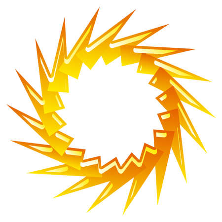 Shiny, glossy abstract radial, circular design element vector - stock vector illustration, clip-art graphicsのイラスト素材