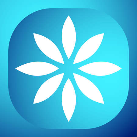 Lotus flower, petals natural, eco, ecology and nature symbol icon - stock vector illustration, clip-art graphicsのイラスト素材