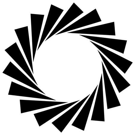 Shiny, glossy abstract radial, circular design element vector - stock vector illustration, clip-art graphicsのイラスト素材