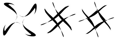 Set of circular radial geometric mandala motif icons - stock vector illustration, clip-art graphicsのイラスト素材