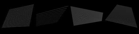 3D lines in perspective, Angled slanting oblique and diagonal lines, stripes vector design element -...
