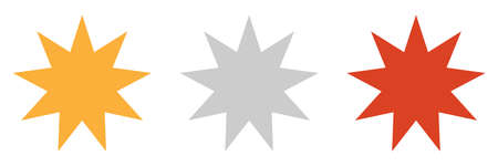Gold, silver, bronze award, reward star icon, symbol - stock vector illustration, clip-art graphics