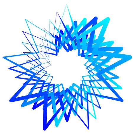 Star vector illustration. Random rotated stars icon, symbol - stock vector illustration, clip-art graphicsのイラスト素材