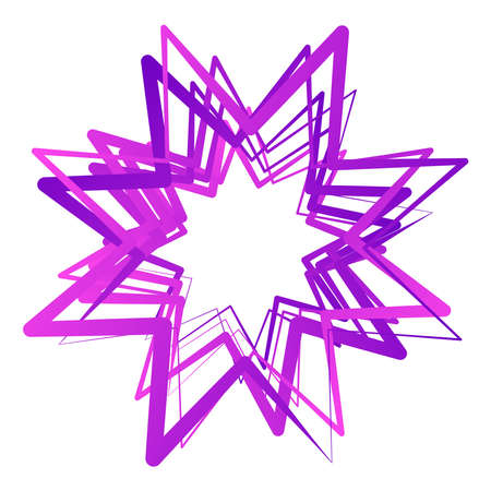 Star vector illustration. Random rotated stars icon, symbol - stock vector illustration, clip-art graphicsのイラスト素材