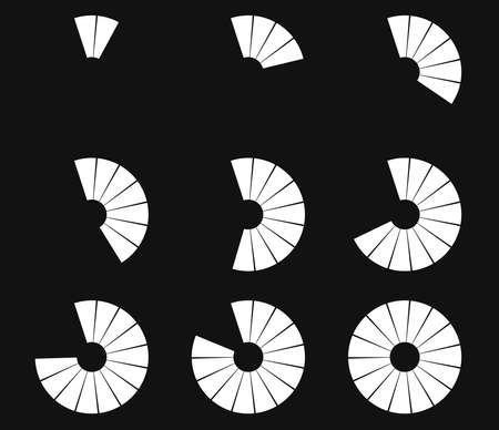 Preloader, circular loading bar. Pie chart, pie graph. Vector template - stock vector illustration, clip-art graphicsのイラスト素材