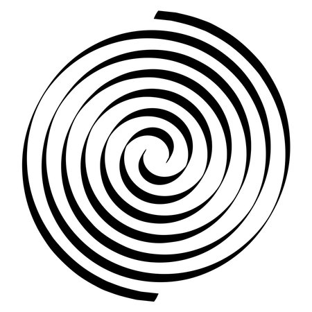 Spiral, swirl, twirl and whirl element. Helix, volute ripple, vortex shape - stock vector illustration, clip-art graphicsのイラスト素材