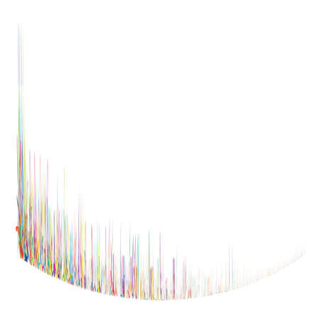 Sound, music equalizer, EQ. Random lines chart, graph. Soundtrack, studio recording concept graphic - stock vector illustration, clip-art graphicsのイラスト素材