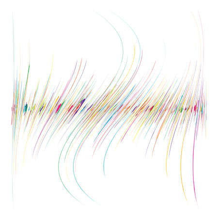 Sound, music equalizer, EQ. Random lines chart, graph. Soundtrack, studio recording concept graphic - stock vector illustration, clip-art graphicsのイラスト素材