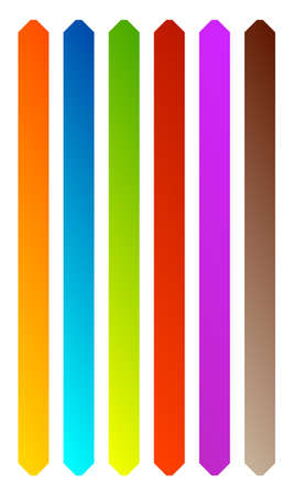 Banner, button, bar shapes with blank, empty space design element - stock vector illustration, clip-art graphicsのイラスト素材