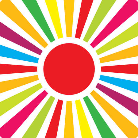 Starburst sunburs radial radiating circular spokes rays beams abstract geometric graphic - stock vector illustration, clip-art graphicsのイラスト素材