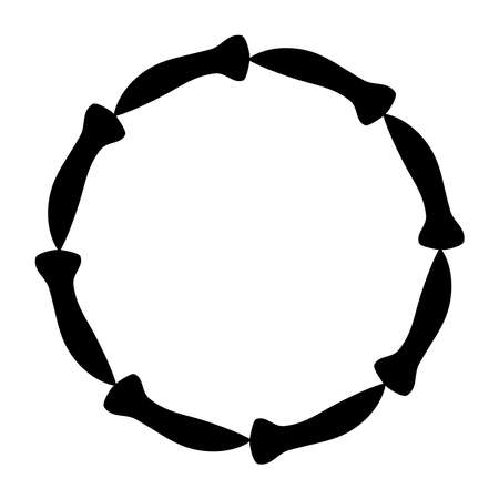 Abstract cicular geometric circle vector design element - stock vector illustration, clip-art graphicsのイラスト素材