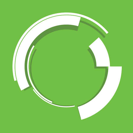 Rotating geometric sci-fi GUI UI hud circle, circular icon, elementのイラスト素材