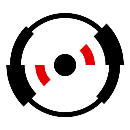 Crosshair, targetmark, reticle abstract vector. Search, seek, accuracy icon. Bullseye pinpoint concept - stock vector illustration, clip-art graphicsのイラスト素材
