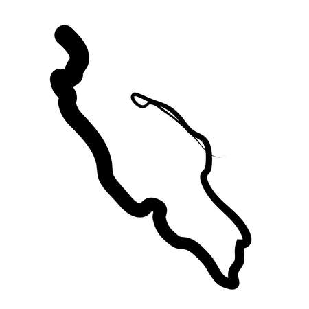 Random winding, tortuous line. Squiggly waving wavy curved line element - stock vector illustration, clip-art graphicsのイラスト素材