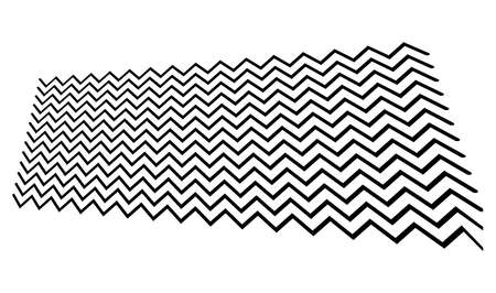 Edgy zig-zag, criss-cross lines in 3D perspective - stock vector illustration, clip-art graphics