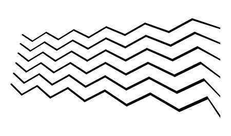 Edgy zig-zag, criss-cross lines in 3D perspective - stock vector illustration, clip-art graphicsのイラスト素材