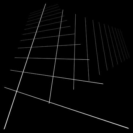 Abstract random grid, mesh. Lattice grating and grille pattern with oblique diagonal slanting lines and stripes - stock vector illustration, clip-art graphicsのイラスト素材