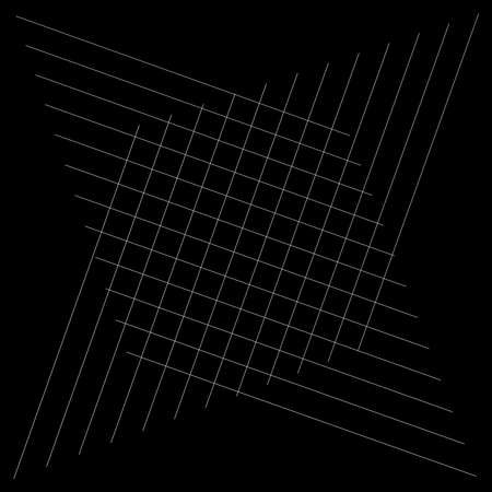 Abstract random grid, mesh. Lattice grating and grille pattern with oblique diagonal slanting lines and stripes - stock vector illustration, clip-art graphicsのイラスト素材