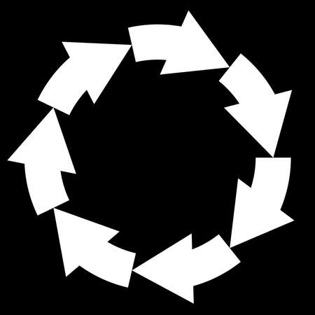 Circular, circle arrows as repetion, recycle, cycle icon, symbol. Stock vector illustration,...