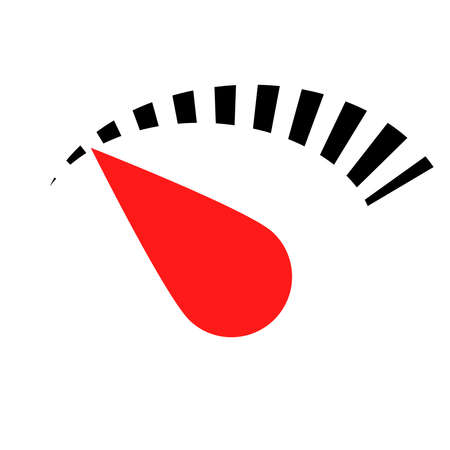 Gauge, meter, level indicator icon, symbol. Stock vector illustration, clip-art graphics