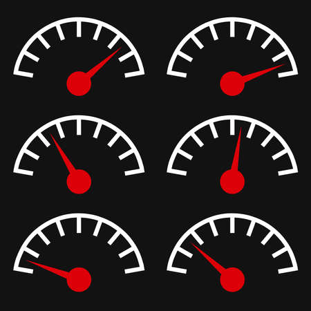 Gauge, meter, level indicator icon, symbol. Stock vector illustration, clip-art graphicsのイラスト素材