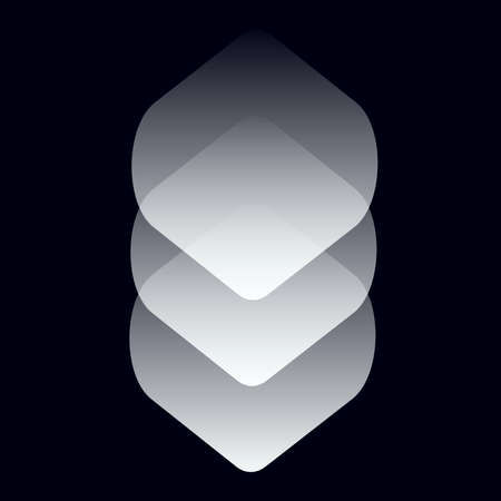 Multitier, tiered, layered stack, block, lot. Database, backup, web hosting, server hardware vector icon, symbol. Stock vector illustration, clip-art graphicsのイラスト素材