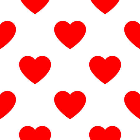 Seamless, repeatable heart shape, icon pattern, texture. Heart wrapper, wrapping paper background. Stock vector illustration, clip-art graphicsのイラスト素材